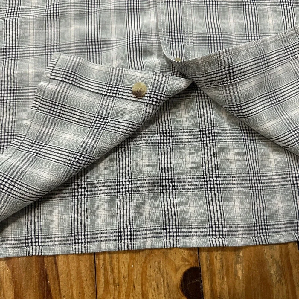 North Face Shirt Mens XL Gray Green Plaid Modal Blend Hiking‎ Gorpcore AH6W